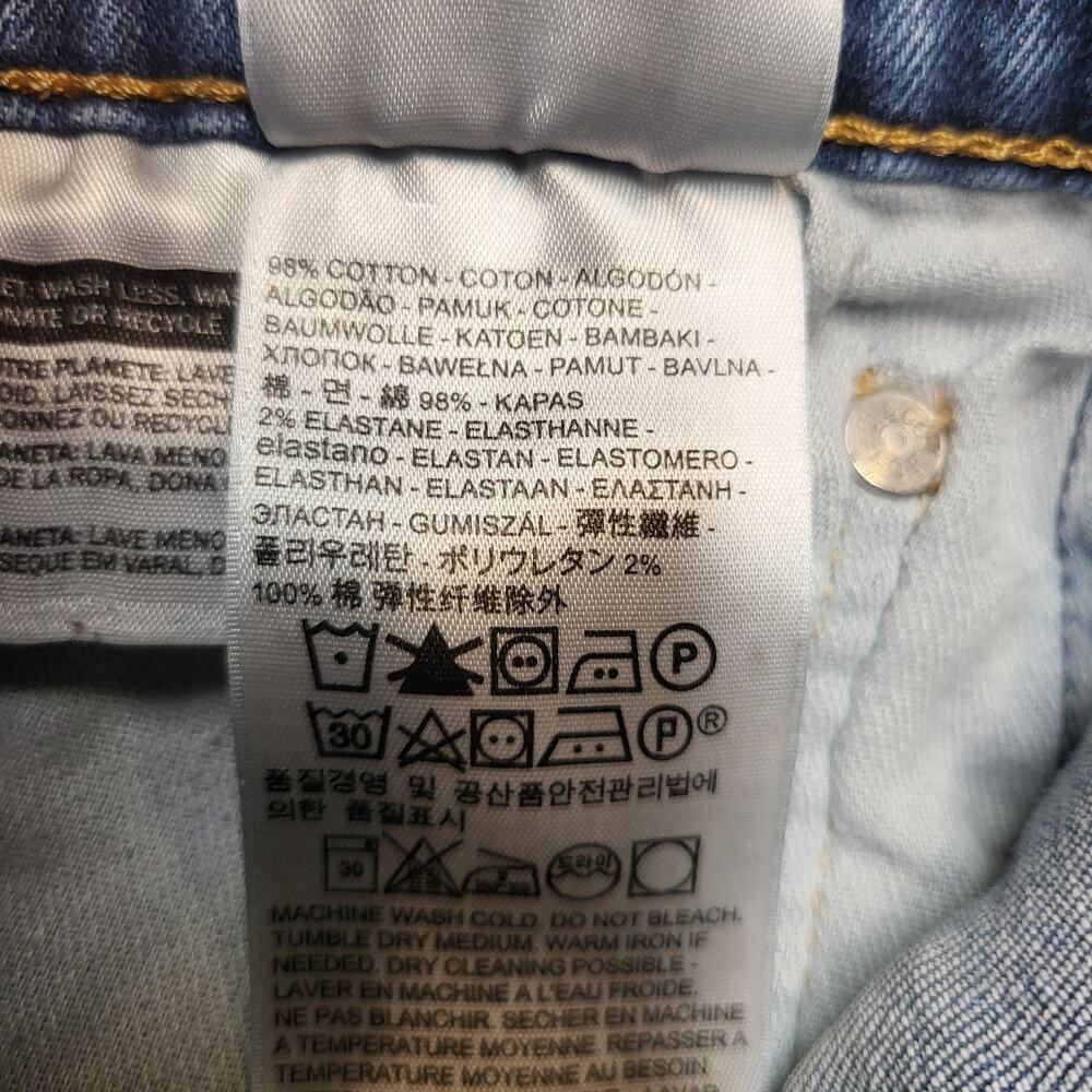 Levi's 514 Jeans Mens 36x30 Blue Straight‎ Medium Wash Denim Cotton Stretch - Picture 4 of 10